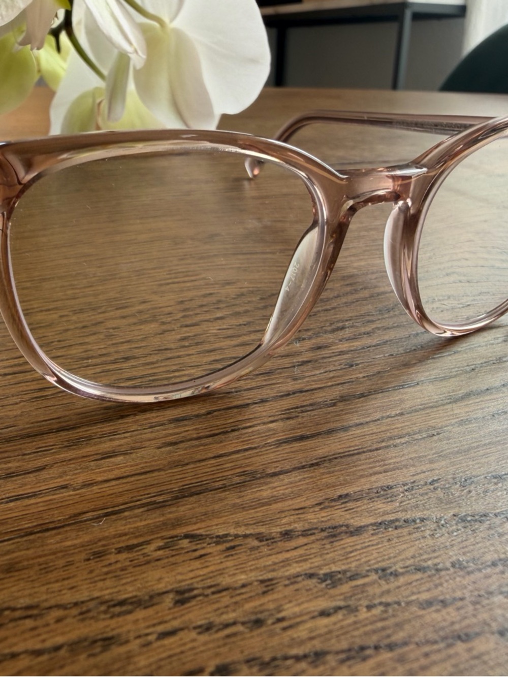 Warby Parker Translucent Blush Round Frames - Picture 3 of 9